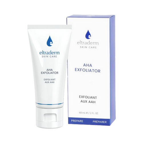 Eltraderm AHA Exfoliator e cofanetto, un esfoliante per la pelle da 60 ml con miscela AHA per pulire e ringiovanire la pelle matura o opaca.