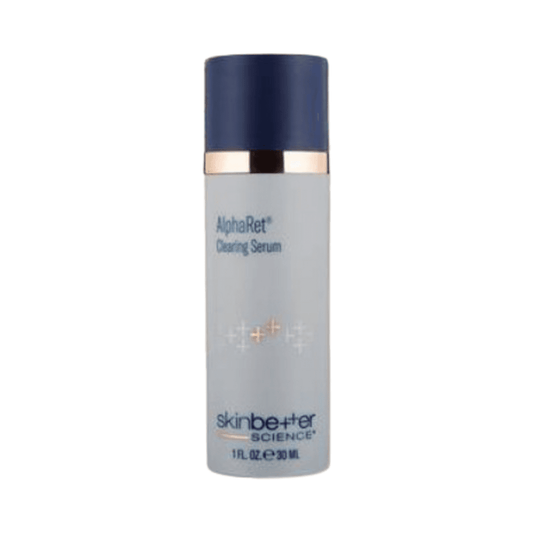 AlphaRet Clearing Serum by Skinbetter Science in a 30ml bottle, designed to clarify blemish-prone skin and reduce fine lines.