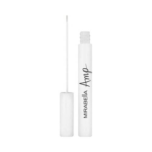 Mirabella Amp Lash and Brow Enhancing Serum en envase blanco, ideal para realzar el volumen de pestañas y cejas en las rutinas de belleza diarias.