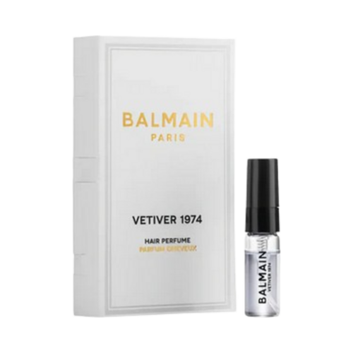 BALMAIN Vetiver 1974 Haarparfumvrije cadeauset met een compacte spuitfles en luxe verpakking, perfect voor het verfraaien van haar met een citrus-houtachtig aroma.