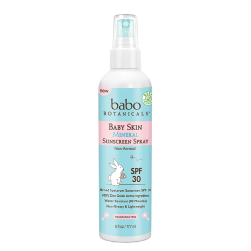Babo botanicaux pour bébé peau minéral Spray Spray SPF 30 - Non-aérosol
