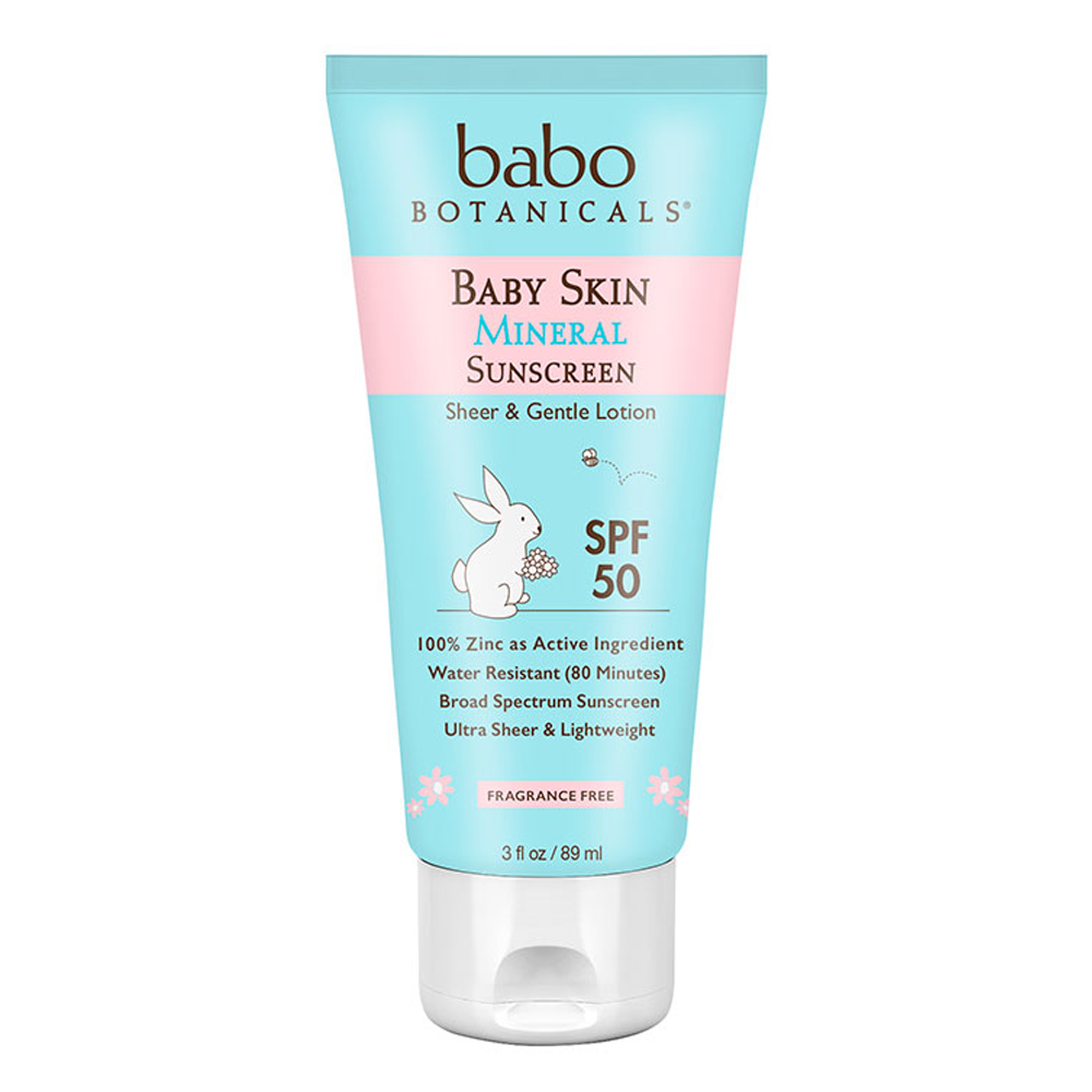 Babo Botanicals Baby Skin SPF 50 Mineral Sunscreen Lotion