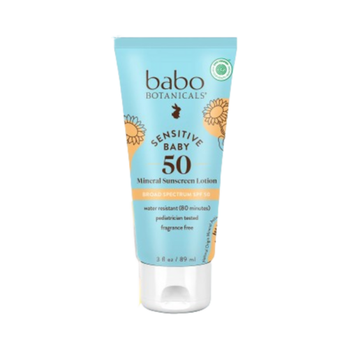 Babo Botanicals敏感なベビーミネラル日焼け止めローションSPF 50