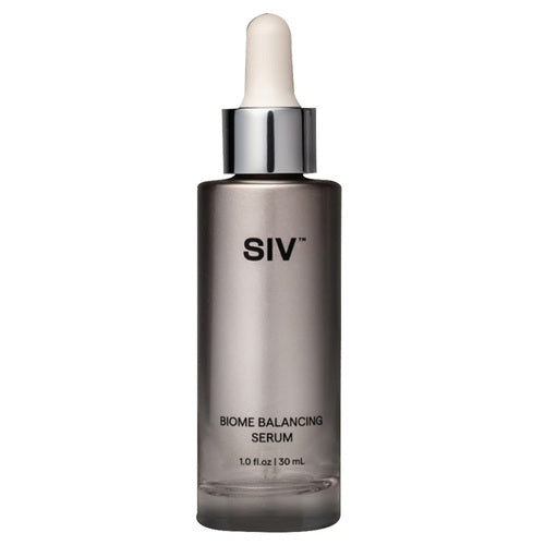SIV Biome 平衡精华液 30mL 面部护理,采用时尚灰色瓶装,非常适合通过基于孢子的护肤技术增强皮肤平衡。
