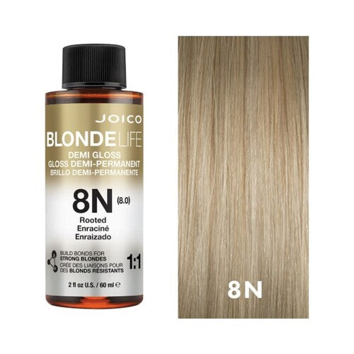 Joico Demi Gloss 60ml haarverf met 8N Rooted tint en blond staal