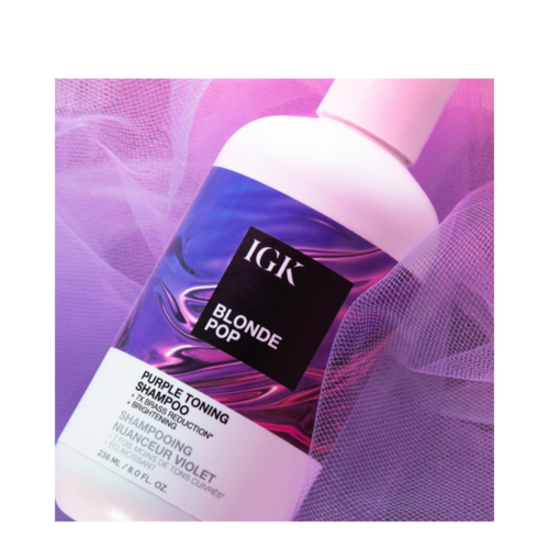 IGK Hair Blonde Pop Purple Toning Shampoo