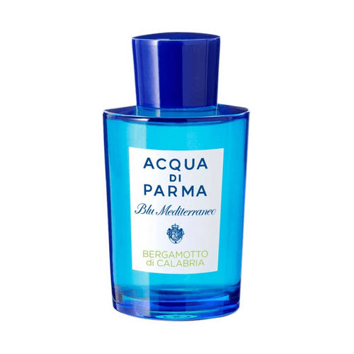 Acqua Di Parma Blu Mediterraneo Bergamotto Di Calabria EDT í flottri blári flösku, lúxus kvennailmur með ferskum bergamótkeim.