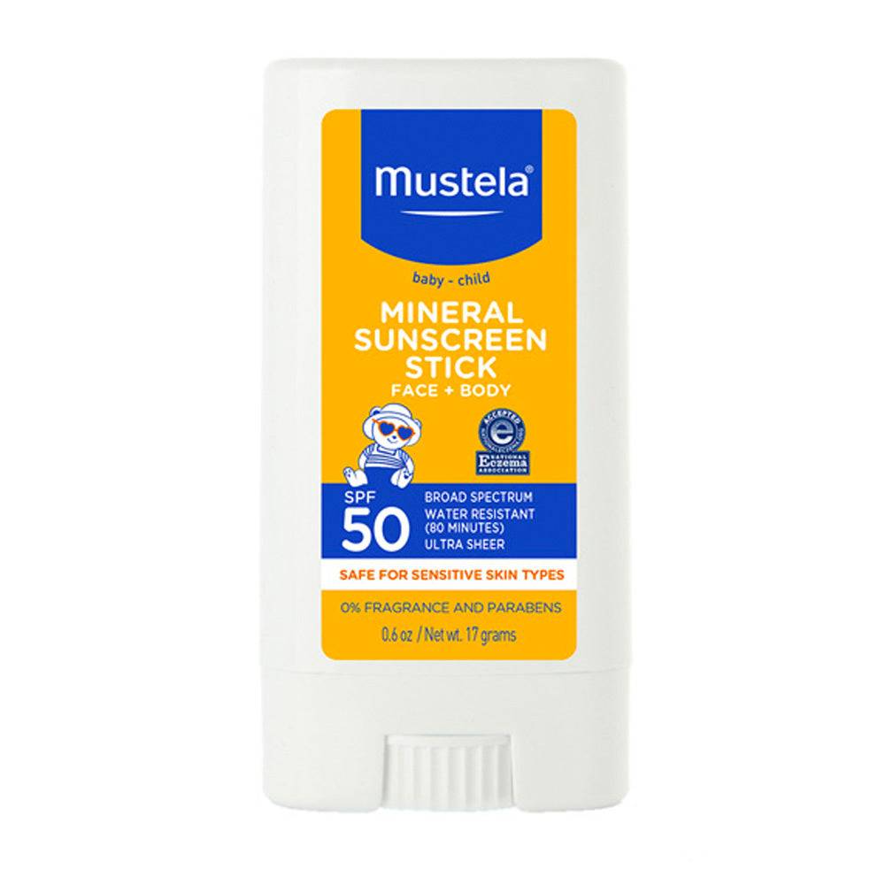 Mustela Broad Spectrum SPF 50 Mineral Sunscreen Stick,