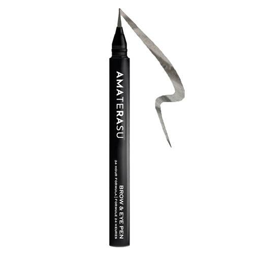 Amaterasu - Geisha Ink Brow and Eye Pen - Ash, 1 pieza con punta ultrafina y muestra de tono gris. Diseñado para una definición precisa de ojos y cejas durante todo el día.