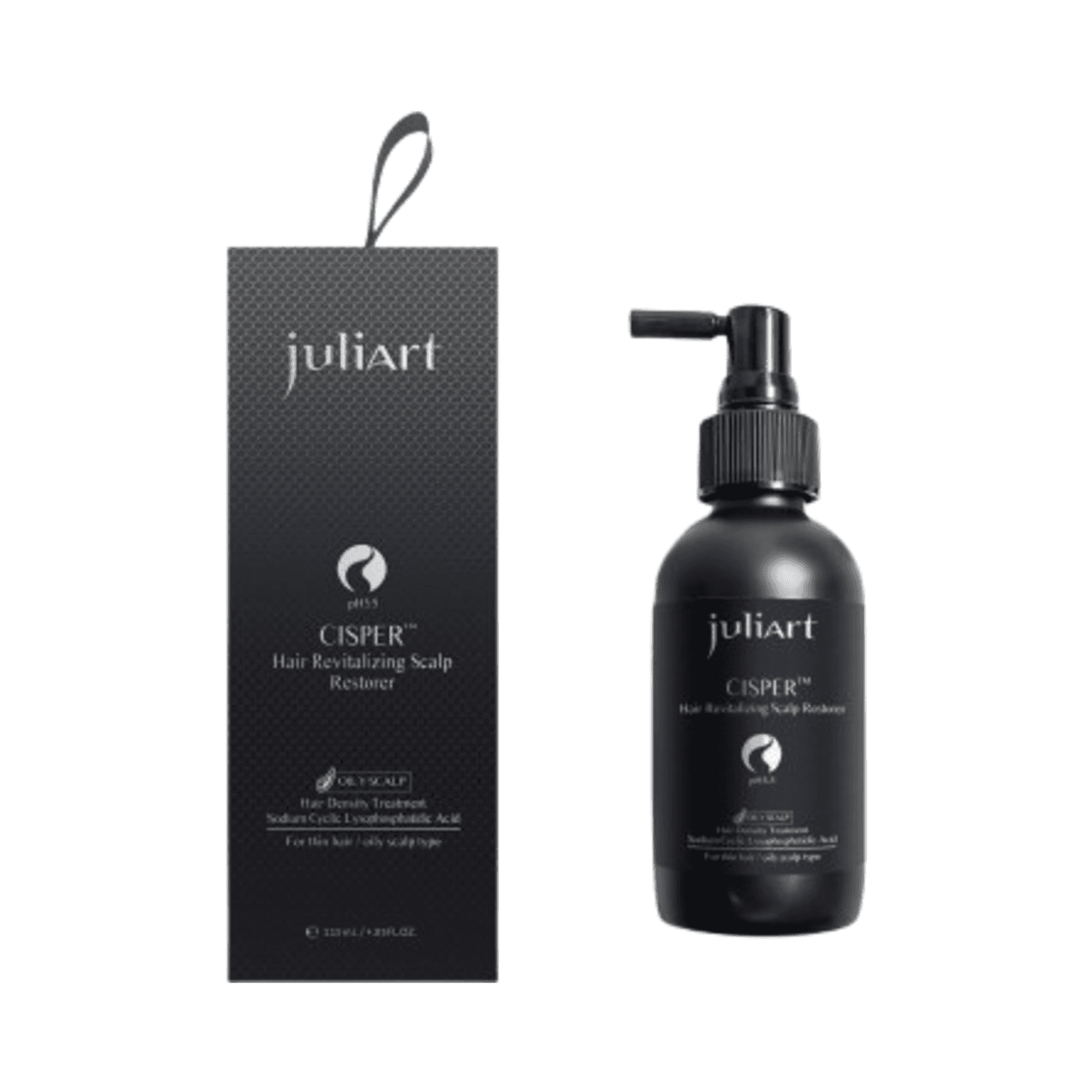 Juliart CISPER Oily Scalp Hair Revitalizing Scalp Restorer flaska med förpackning
