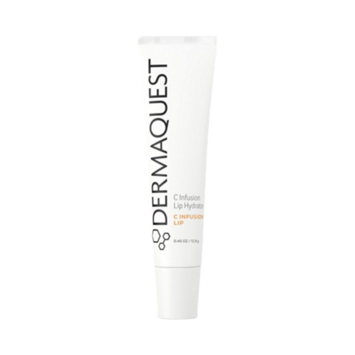 Dermaquest C Infusion Lip Hydrator-Behandlungsbalsam mit antioxidantienreicher Formel in einer eleganten weißen Tube für die tägliche Lippenpflege.