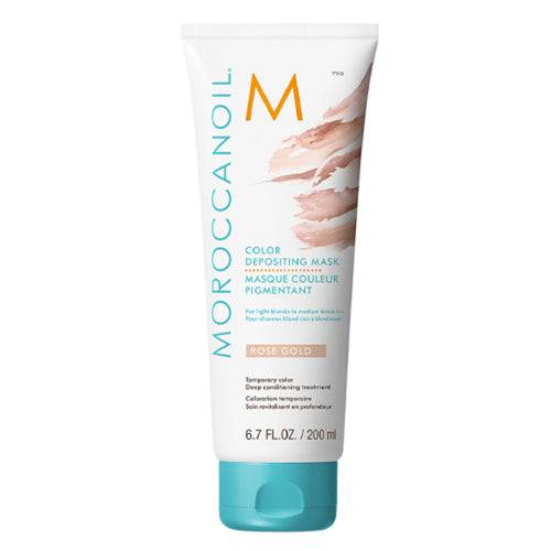 Masque déposant de couleur Marocainoil - Or rose, traitement capillaire de 200 ml/6,7 fl oz offrant des teintes douces d'or rose avec des effets revitalisants en profondeur.