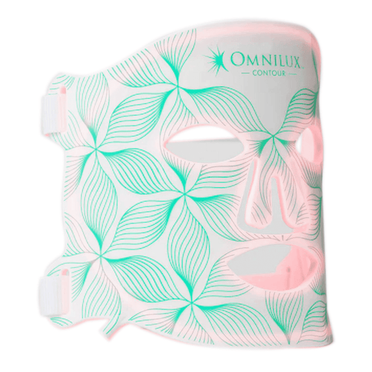 Omnilux 花卉图案和绿色 LED 灯护肤面膜