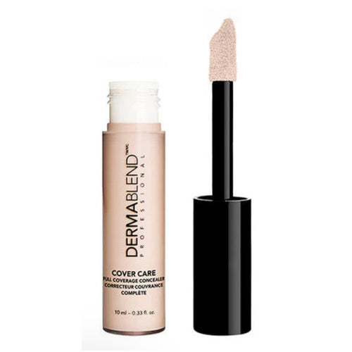 Dermablend カバー ケア フル カバレッジ コンシーラー 10 ml は、正確なフェイス メイクアップ用のドゥーフット アプリケーター付きです。長時間の肌カバーに最適です。