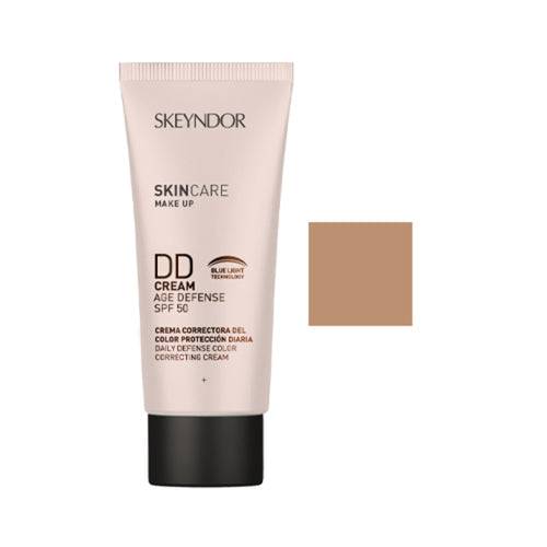 Skeyndor DD Cream - 01, 40ml/1.35 fl oz in warm beige color, age defense tinted moisturizer with SPF 50 and blue light technology.