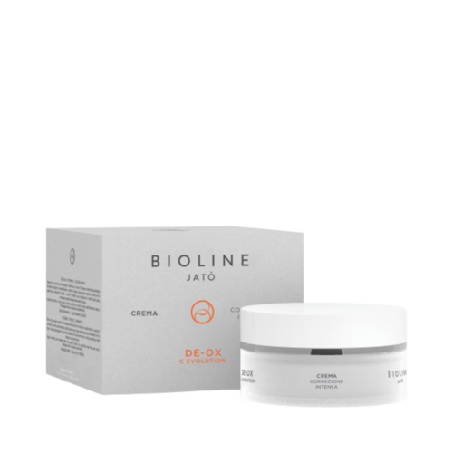 Bioline DE-OX クリーム集中補正、50ml/1.7 液量オンス、洗練された瓶と箱のパッケージ。スキンケアの維持と水分補給のための夜用モイスチャライザー。