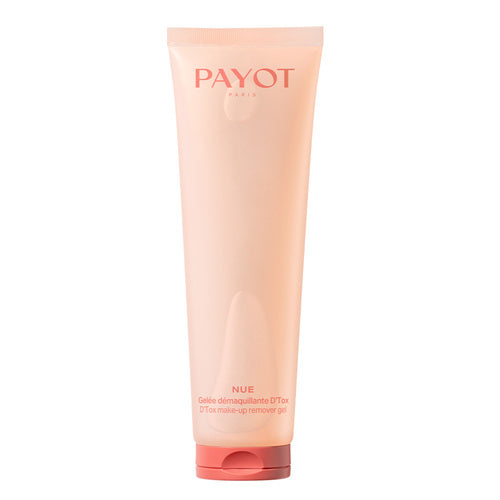 Payot Skincare Gel D'Tox Makeup Remover with ginseng, shown in minimalist tube design, ideal for refreshing and cleansing skin.