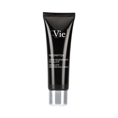 Vista frontale della Vie Collection Mesopeptide Decollete Replenishing Cream, una lussuosa crema viso per pelli secche con peptidi e acido ialuronico.