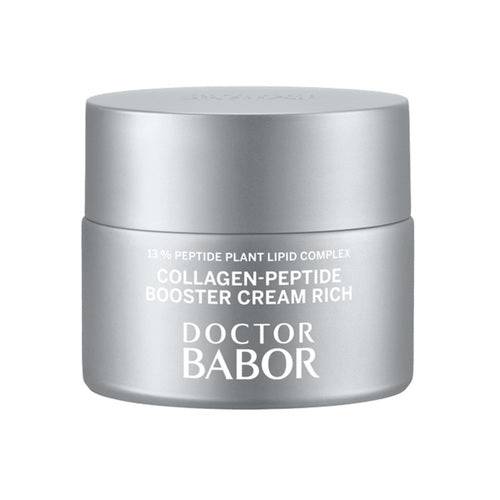 الجرة الفضية من Babor Doctor Babor Collagen-Peptide Booster Cream كريم وجه غني وعالي الأداء لدعم الكولاجين وتجديد شباب البشرة.