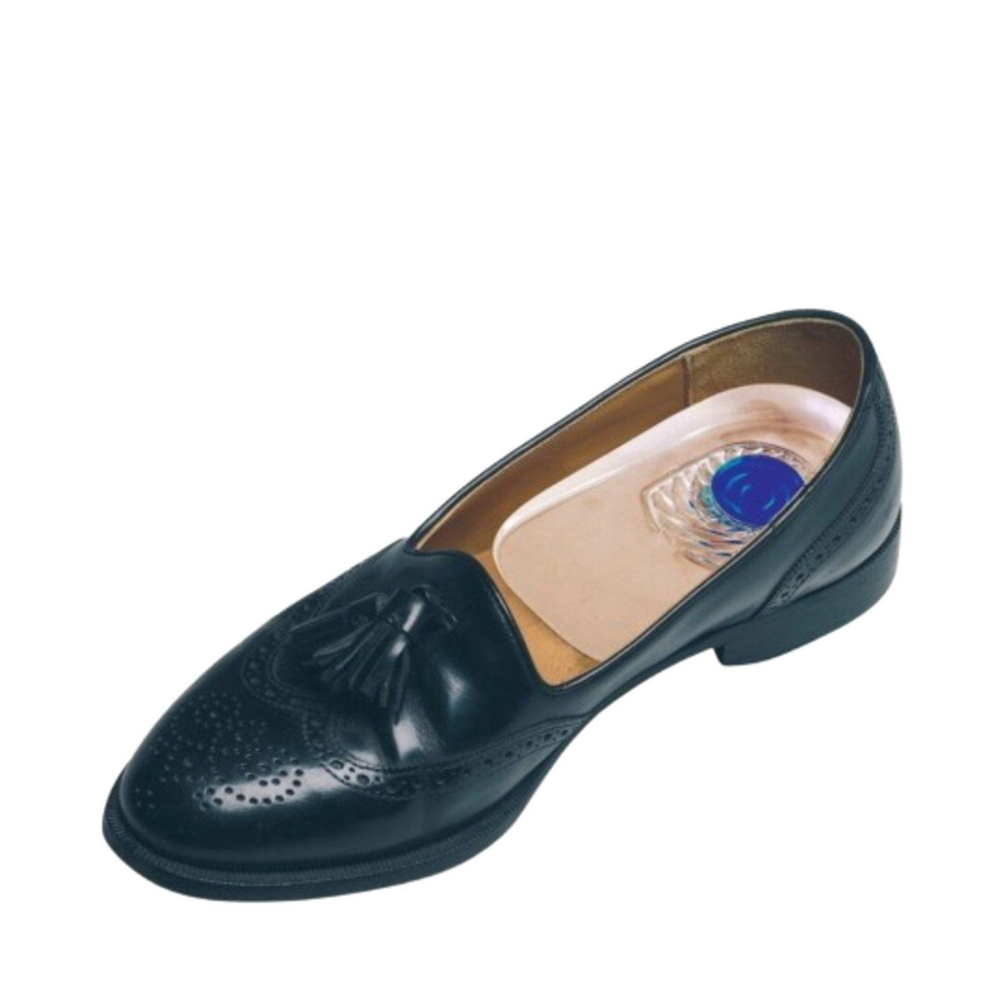 Naisten loafer, jossa Pedifix Gel Heel Cushion -pehmuste, joka esittelee tuotteen istuvuuden ja mukavuuden etuja jokapäiväiseen käyttöön ja kantapään tuen.