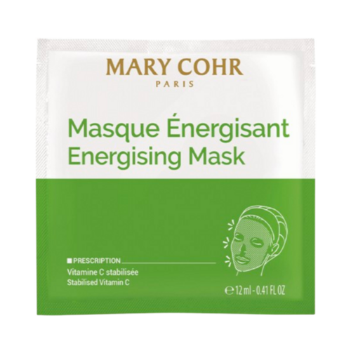 Mary Cohr エナジャイジング フェイス マスクは、美白ビタミン C を特徴とする使い捨てサシェです。乾燥してくすんだ肌のためのスキンケア トリートメントです。