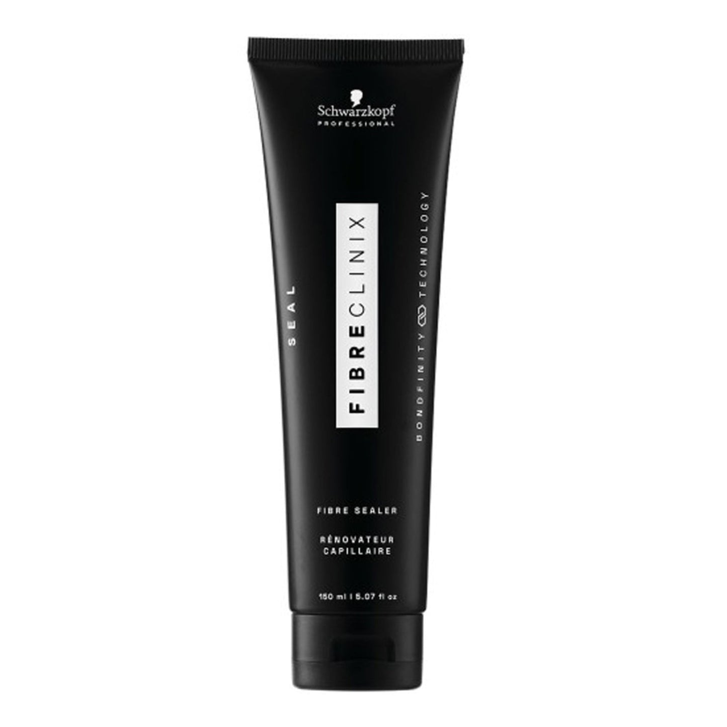 Fibre Clinix Fibre Sealer hair styling cream in black 150ml tube. Seals split ends and protects hair with Bonding Technology.