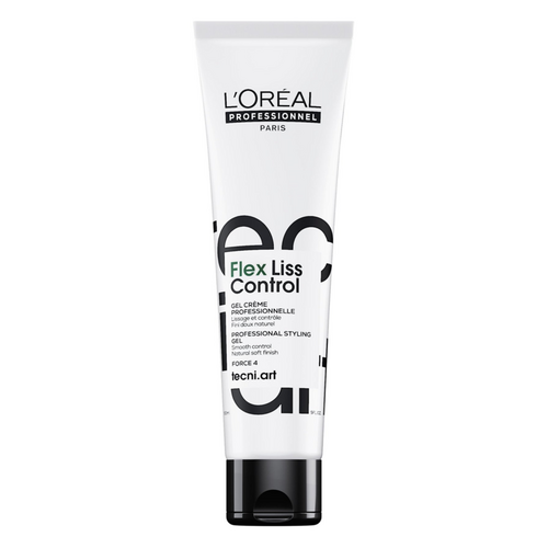 منتج تصفيف الشعر L'oreal Liss Control من مجموعة Tecni.Art، مثالي لترويض الشعر المجعد والحصول على تسريحة شعر مصقولة وأنيقة.