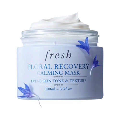 Fresh Floral Recovery Mask - Calm & Soothe σε βάζο 100ml με υφή σαντιγί και λουλουδένιες λεπτομέρειες, κλινικά αποδεδειγμένο ότι μειώνει την ερυθρότητα.