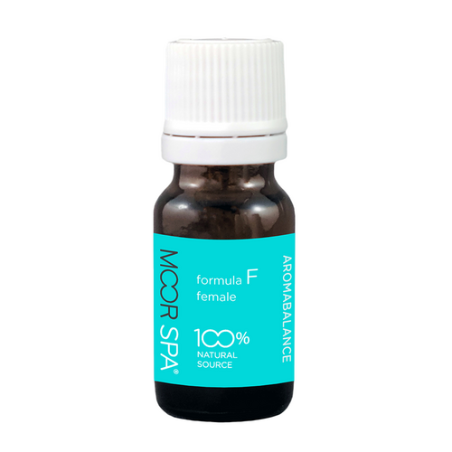שמן ארומתרפיה Moor Spa Formula F - נקבה, 100% טבעי, מיועד לתמיכה בנפש ובגוף עם קלרי מרווה, לבנדר וורד.