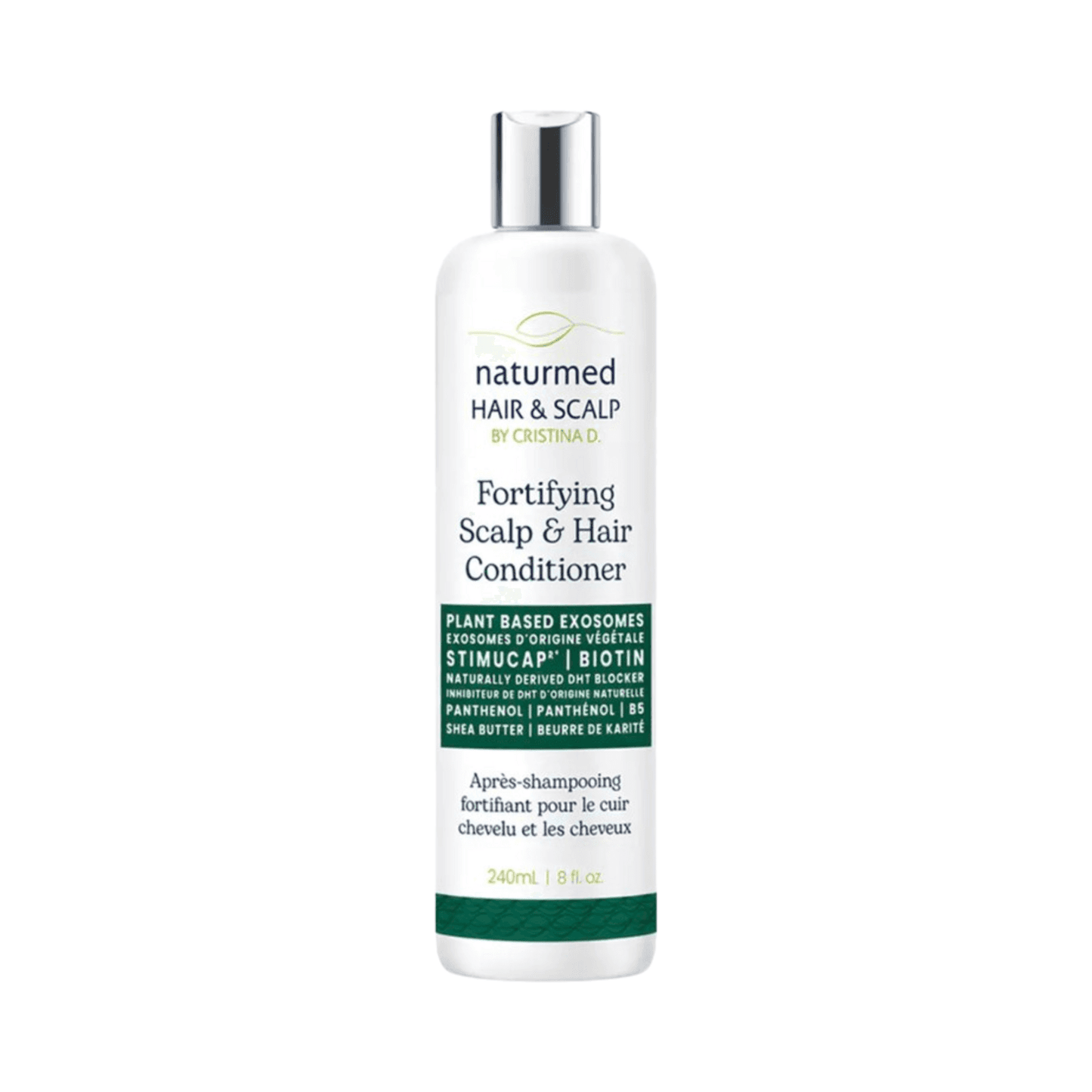 Flacon d'après-shampooing fortifiant pour cuir chevelu et cheveux NaturMed