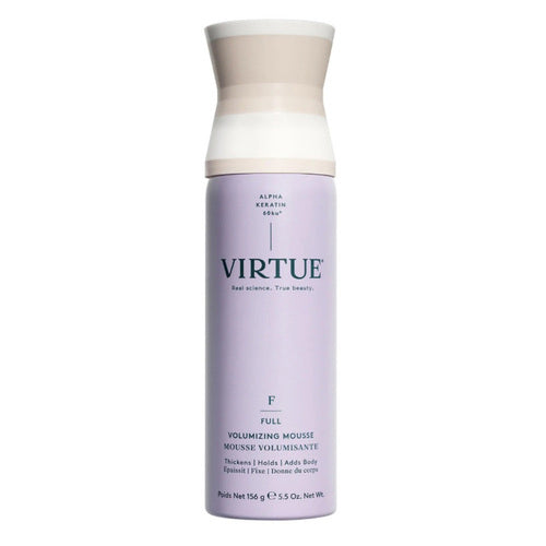 מוצר עיצוב שיער Virtue Volumizing Mousse עם אלפא קרטין, משפר נפח וגוף לשיער בעל מראה מלא יותר בשגרת טיפוח אישית.