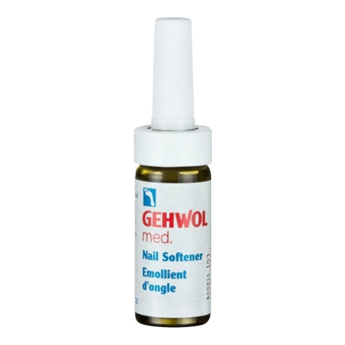 Gehwol Med Neglemykner - Ekspertbehandling | eSkinCareStore i en liten glassflaske med hvit kork, ideell for å myke opp inngrodde tånegler og hard hud.