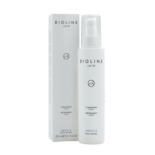 Bioline Gentle Daily Ritual Cleansing Foam، منظف الوجه للرجال 200 مل مع صندوق خارجي، مثالي للعناية اليومية بالبشرة والتحكم في الدهون.