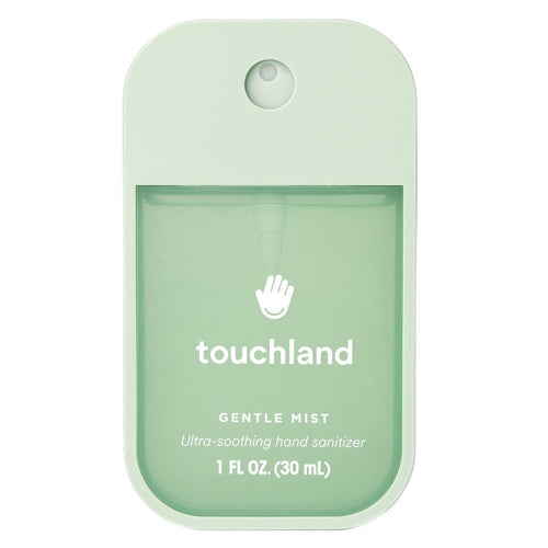 Desinfetante para as mãos Touchland Gentle Mist - Lily Of The Valley, elegante embalagem verde menta, sabonete líquido para as mãos de 30ml para higiene pessoal diária em saúde e beleza.