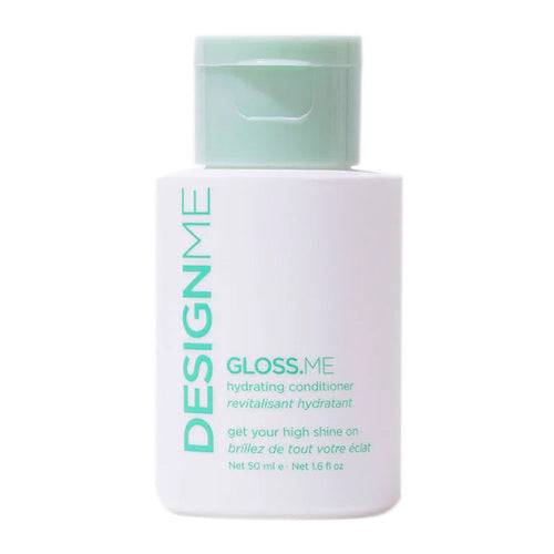 Kompakter DESIGNME Gloss.ME Hydrating Conditioner, 50 ml/1,6 fl oz, perfekt für unterwegs, verbessert den Glanz und die Geschmeidigkeit des Haares mit nährenden Inhaltsstoffen.