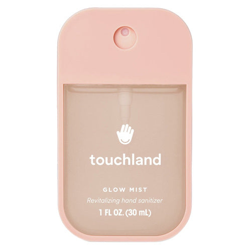 Touchland Glow Mist Hand Sanitizer - Rósavatn, 30 ml flytjanlegt sprey hannað fyrir raka og sýklavörn í baði og líkamsumhirðu.