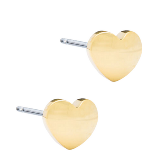 Blomdahl Gold Heart - Medical Titanium Stud (5mm)