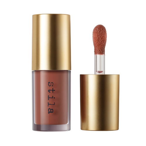 Stila Gel Lip Oil - Hydrating Shine i varm nakenbrun nyanse med gullhette, 5,5 ml lipgloss for en glanset, fuktig look.