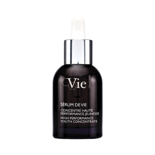 Lyxigt ansiktsserum Vie Collection Serum De Vie med EGF och niacinamid, designat för att återfukta, jämna ut rynkor och bleka mörka fläckar.