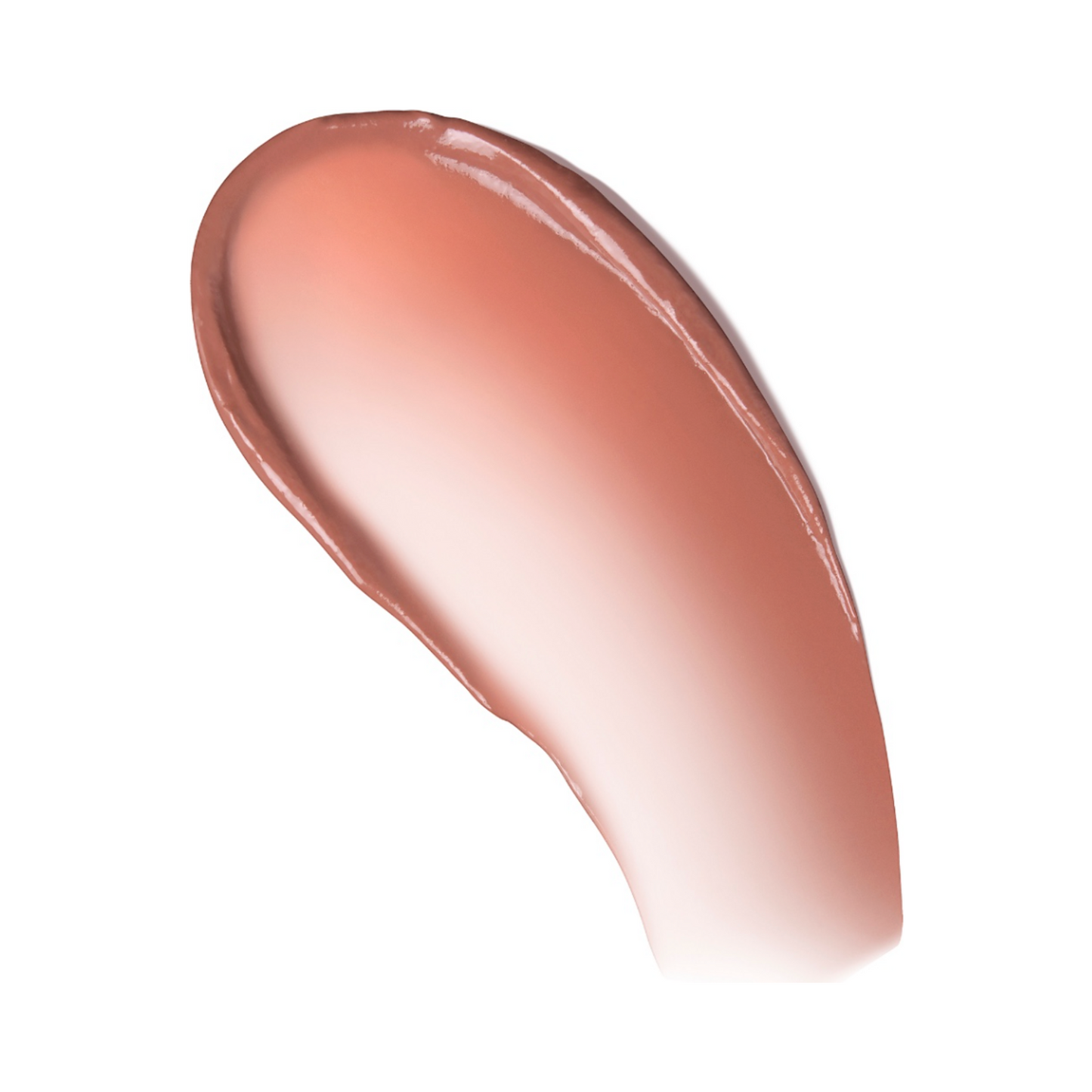 Glanzende nude-swatch van By Terry Hyaluronic Hydra-Balm - Sexy Nude, met de hydraterende, opvullende formule voor een natuurlijke lipgloed.