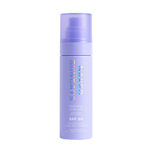 ホログラフィック ラベルの保湿グロー ミスト日焼け止めスプレー (SPF 50、顔と体用)