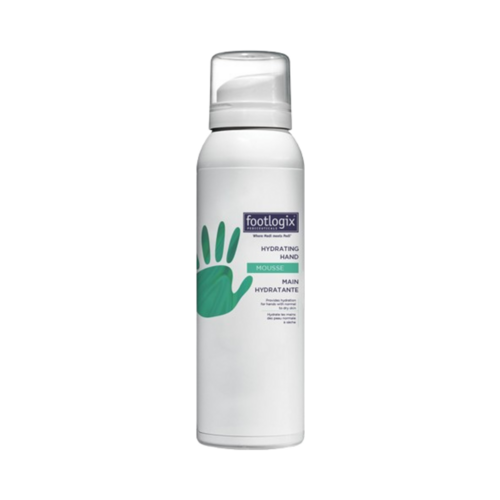 Footlogix Hand Mousse - Ενυδατικό Διάλυμα σε συμπαγές μπουκάλι, σχεδιασμένο για την ανακούφιση του ξηρού δέρματος με προηγμένη τεχνολογία ενυδάτωσης. Ιδανικό για περιποίηση χεριών.