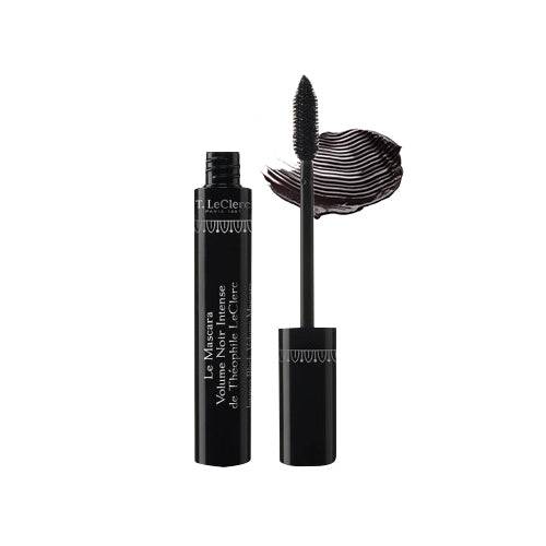 T LeClerc Intense Mascara - Intense Volume Lashes | 0,5 fl ozissa on tyylikäs musta putki, jossa on tarkka harja ja täyteläinen musta koostumus, joka lisää rohkeutta.