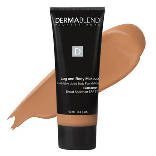Dermablend Body Makeup 45N Medium Bronze 100ml med synlig produkttekstur. Ideell for full kroppsdekning og jevn hudtone.