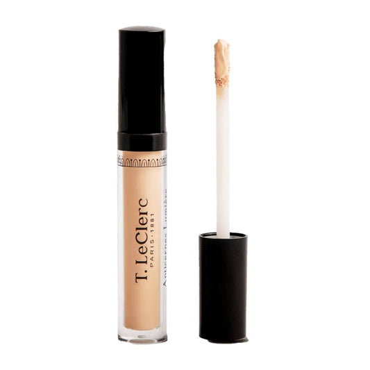 T LeClerc Luminous Concealer - Corrector i lys beige nyanse med applikatorstav, 2,5 g / 0,09 oz. Ideell for å fukte og lysne under øynene.