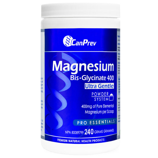 CanPrev Magnesium Bis-Glycinate 400 Ultra Gentle Powder
