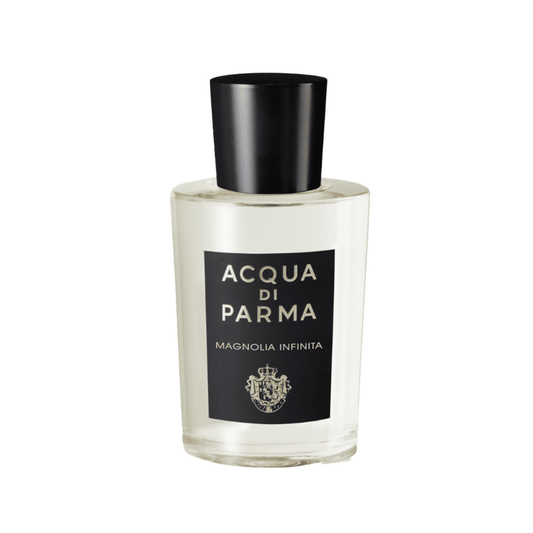 Magnolia Infinita EDP fra Acqua Di Parma i 180 ml størrelse, med elegant indpakning til en lysende blanding af magnolia, citron og rosenoter.