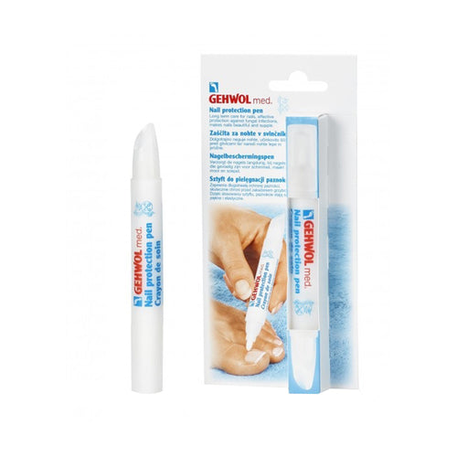 Gehwol Nail Protection Pen - פתרון להגנה מפני פטריות מוצג בקופסה קמעונאית, מיועד לטיפול והגנה על ציפורניים מפני זיהומים פטרייתיים.