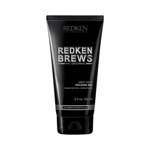 Redken Men Grip Tight Holding Gel | eSkinCareStore - Barber Essentials hair gel for men, 150ml tube with medium control and shine finish.