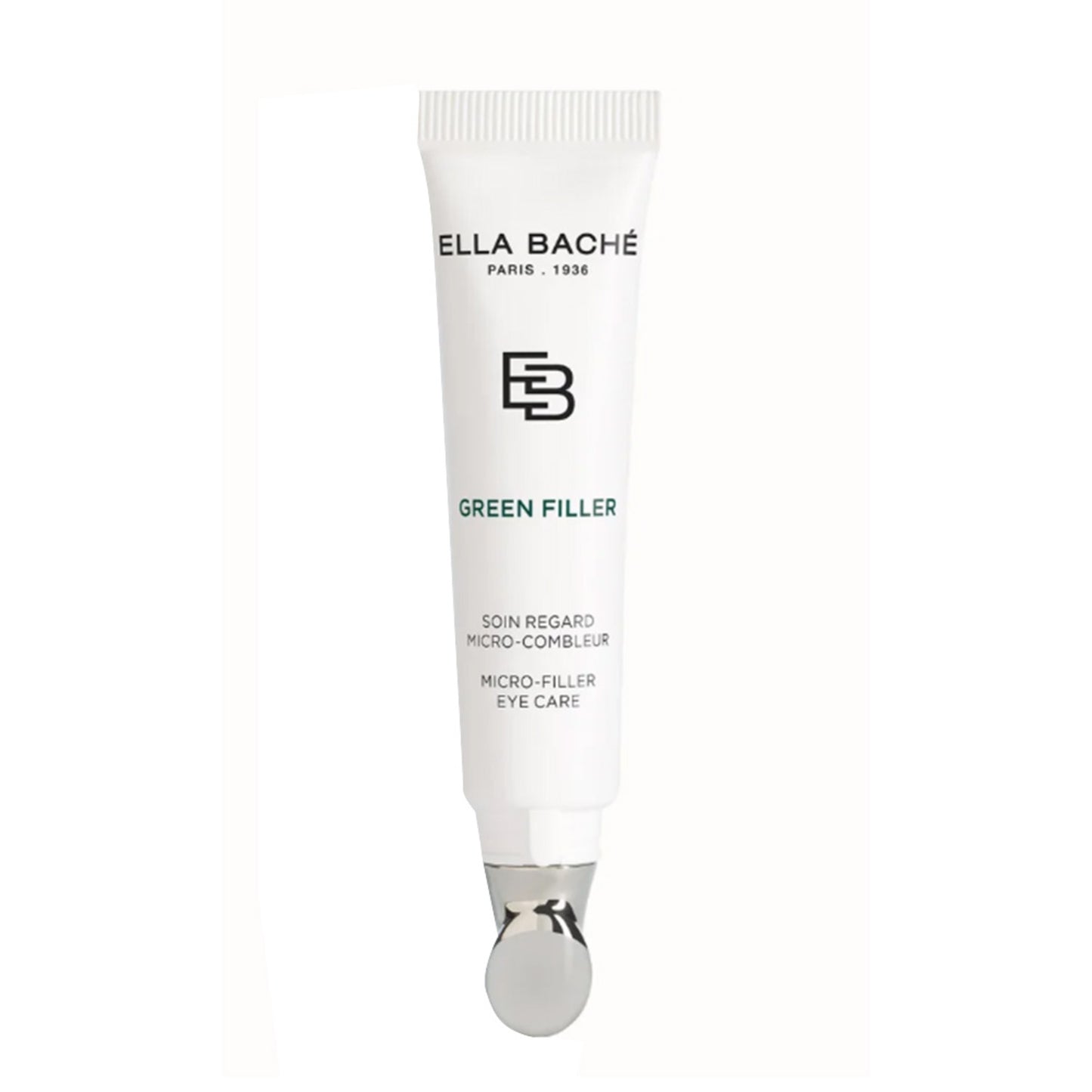 Micro-Filler Eye Treatment by Ella Bache in sleek white packaging, designed to reduce fine lines and hydrate delicate eye contours.